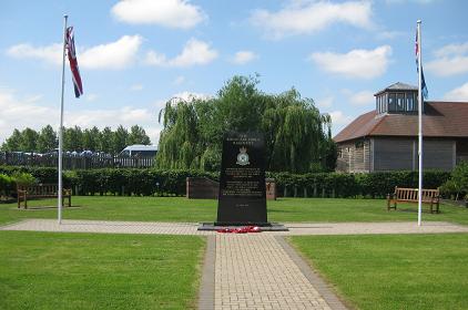 UK's Centre of Remembrance, with more than 200 defdicated memorials at The National Memorial Arboretum. The RAF Regiment Memorial. {RBL: Ian Humphreys}