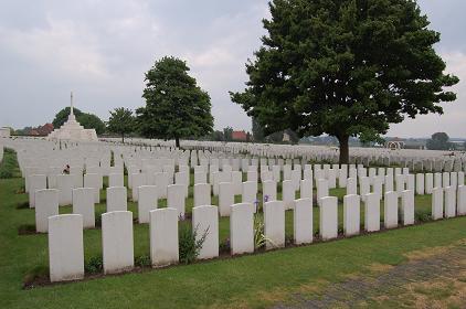 Tyne Cot Cemetery, Zonnebeke, Ypres Salient Battlefields, Belgium. This is the largest Commonwealth military cemetery in the world and a resting place for 11,954. {RBL; Ian Humphreys}