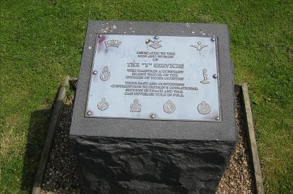 UK's Centre of Remembrance, with more than 200 defdicated memorials at The National Memorial Arboretum. The 'Y' Service Memorial. {RBL: Ian Humphreys}